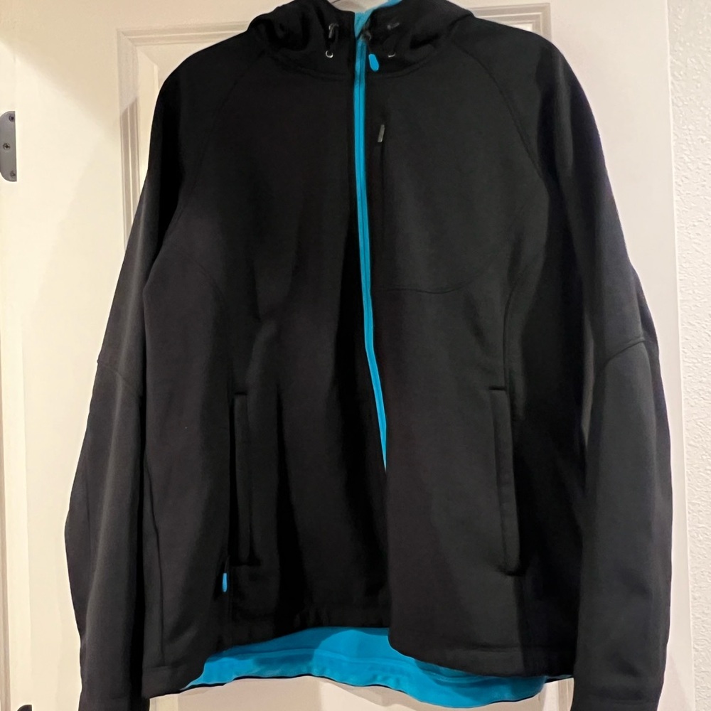 Black Water-Resistant Scuba Jacket Size XXL